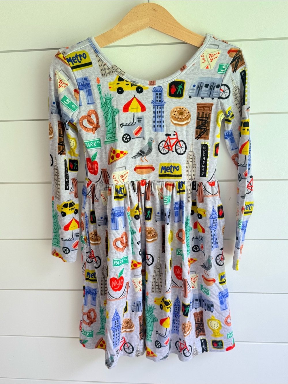 Little Sleepies New York print Twirl dress 6